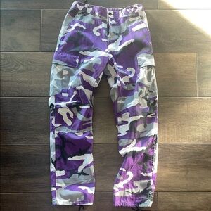 Purple Camo Cargo Pants